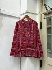 90-00s pink multicolored Mexican parka