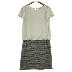 ROPE' PICNIC ロぺピクニック ドッキングワンピース size38/ブラック×ホワイト