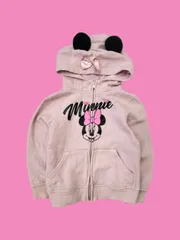 【Size 110】ミニーちゃん 耳付き パーカー ディズニー US古着 アメリカ