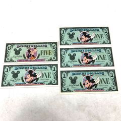 DisneyDollars ディズニードル 1ドル 5ドル 1987 ミッキー グーフィー 5枚セット【PF-54】