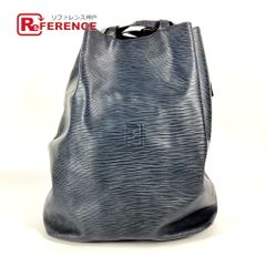 FENDI フェンディ ショルダーバッグ FFロゴ 巾着 レザー ネイビー