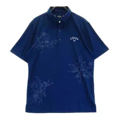 サイズ：L CALLAWAY キャロウェイ 2022年モデル 半袖ポロシャツ 花プリント  ネイビー系 [240101220008]# ゴルフウェア メンズ