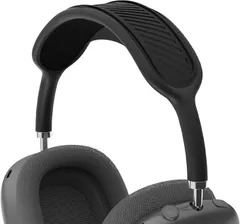 【在庫処分】TOLUOHU ヘッドバンドクッション Apple AirPods Max用 洗濯可能 ソフトシリコン 防塵 Airpods Maxヘッドフォンアクセサリー ニットメッシュキャノピー対応 (ブラック)