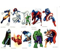 USA直輸入品　マーベルヒーローズ タトゥステッカー10枚セット【送料無料】