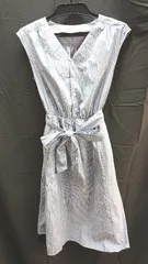 ◇ ROPE PICNIC ロペピクニック ストライプ　ノースリーブ　ロング ワンピース サイズ38 ライトブルー レディース E  【1211150030048】