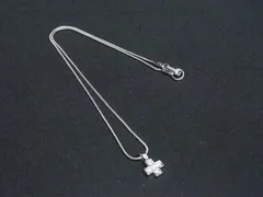 ■新品同様■ SWAROVSKI スワロフスキー クロス 十字架 ラインストーン ネックレス ペンダン卜 アクセサリー シルバー系 DK1640