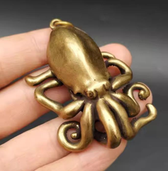 銅細工 八爪魚 烏賊 八方来財 装飾品 工芸品 美術品 置物