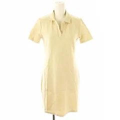 カルバンクラインジーンズ Calvin Klein Jeans ポロシャツワンピース 膝丈 半袖 M ベージュ /HK ■OS