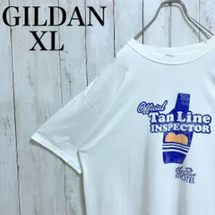 GILDAN XL Tシャツ 半袖 白 プリント コットン メンズ 日焼けオイル