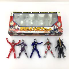☆반다이 BANDAI 집결! 4대전사 세트 사탄비조 첨부 울트라맨 다이너 티가 가이아 특촬 *장기 보관품