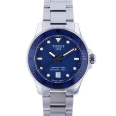 【中古】 TISSOT （ティソ） T-ｽﾎﾟｰﾂ ｼｰｽﾀｰ1000 時計 ｸｵｰﾂ/ﾒﾝｽﾞ SEA STAR Blue ﾌﾞﾙｰ T120.210.11.041 used:AB