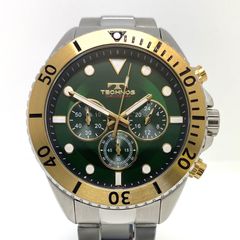 【美品】テクノス　TECHNOS　T6B83GM　クォーツ　クロノグラフ　グリーン