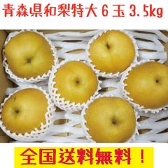 青森県産　和梨　特大　5~8玉前後　3.5ｋｇ　送料無料！