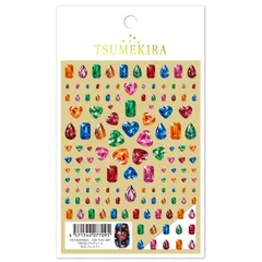 【10%OFF週末セール】【平日13時までに決済完了で当日出荷】【郵便発送】TSUMEKIRA(ツメキラ) ネイルシール TSUKIプロデュース 宝石 ジュエリー NN-TSU-007 薄い しなやか 高品質