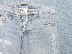 激レア★Dolce&Gabbana D&G ドルチェ&ガッバーナ ドルガバ クラッシュリペアデニム★44★S【ZDP72/814N】ウォッシデニム【本物保証】完売