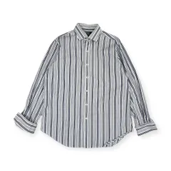 90s 00s Polo by Ralph Lauren ポロラルフローレン REGENT CLASSIC FIT ストライプ Wカフス 長袖シャツ ドレスシャツ 43-86/ブルー×ホワイト メンズ ビンテージ