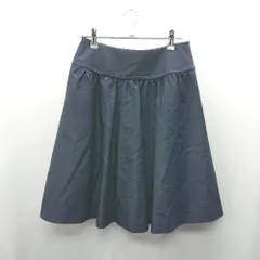 ◇ ⊂ MACKINTOSH PHILOSOPHY ひざ丈 フレア スカート サイズ36 ネイビー レディース E  【1411280009987】