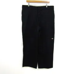 ディッキーズ ロングパンツ ダブルニーワークパンツ 大きいサイズ ブランド ボトムス 黒 メンズ 38×30サイズ ブラック Dickies 【中古】