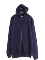 【お得なクーポン配布中!】 70s USA製 シアーズ フルジップ スウェット フード パーカー メンズ XL / ヴィンテージ トレーナー アクリル 大きいサイズ 無地 裏起毛 紺