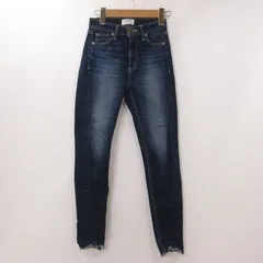 【姫路東店】 中古 GYDA | ジェイダ デニムパンツ ミドルウエストSIDE RIPPEDスキニーデニムパンツ 072262470001 ブルー サイズ：XS 【109】