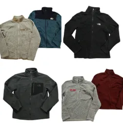 古着卸 まとめ売り ノースフェイス フリース 6枚セット (メンズ S ) 企業 刺 フルジップ ハーフジップ 胸ポケット 中古 古着 NC2635