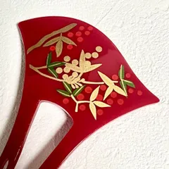 KZ065-a 簪 かんざし 赤色 結婚式 和装 髪飾り 卒業式 成人式 着物