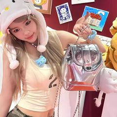 オリジナル新作バッグレディースミニチェーンランドセルアメリカンレトロy 2 kギャルリュックランドセル