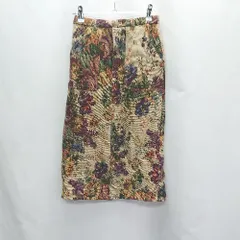 ◇ CIAOPANIC チャオパニック 花柄 膝下丈 タイト スカート サイズF ブラウン系 レディース E  【1406050071585】