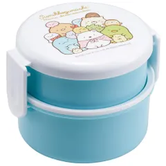 スケーター(Skater) 弁当箱 500ml 2段 丸型 おにぎりケース 抗菌 日本製 すみっコぐらし あつまるんです ONWR1AG-A