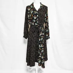 #anc アズノウアズ エニウェア オオラカ AS KNOW AS ANYWEAR olaca ワンピース 15 黒 白 マルチ 花柄 大きいサイズ レディース [945210]