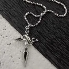 新品 クロス 十字架 ペンダント ネックレス ファッション アクセサリー メンズ レディース ロック メタル ゴシック かっこいい 韓国 韓流