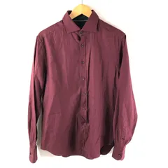   コルネリアーニ CORNELIANI シャツ 長袖 コットン100％ イタリア製 えんじ色 40サイズ 941709のサムネイル