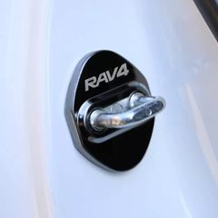 新品 TANGDUTUTU トヨタ RAV4 50系 ストライカー カバー ドアロック カバー アクセサリー 内装 パーツ 鏡面ステンレス 4P 新型 TOYOTA RAV4専用 XA50型【ブラック4P】 RAV4-TDMB