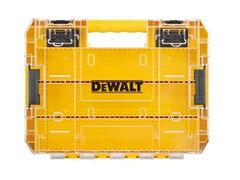 デウォルト(DEWALT) タフケース (大) デバイダー付き オーガナイザー 工具箱 収納ケース ツールボックス 透明蓋 脱着トレー 積み重ね収納 ネジ ビット 小物入れ