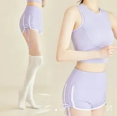 新品　FORALL ポールダンス　ウェア　ブラトップ　パンツ　ブルー　セット 新品 FORALL ポールダンス ウェア ブラトップ パンツ ブルー