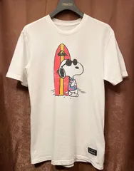 MADE IN MEXICO製 QUIKSILVER × PEANUTS SNOOPY コラボレーションプリントTシャツ ホワイト Sサイズ