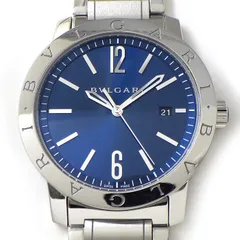 ブルガリ BVLGARI 腕時計 ブルガリブルガリ BB41S ロゴべセル サンレイ ブルー文字盤 デイト 裏スケ SS 自動巻き 【箱・保付き】 【中古】のサムネイル