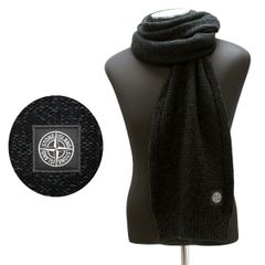 9 STONE ISLAND ストーンアイランド 7715N02C5 V0057 ブラック×グリーン マフラー SCIARPA