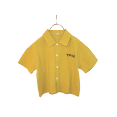 イエローボタンシャツ【新品】100-120㎝　キッズ　かっこいい　半袖　夏服　半袖　男の子　女の子　おしゃれ