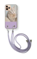 シンプルスマホ6 A201SH   スマホケース スマホショルダー 猫 ねこ ネコ 美猫 写真  かわいい ストラップ 調節可能 152cm  カラー02