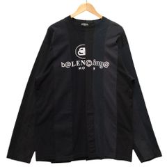 BALENCIAGA バレンシアガ 品番 661604 青山限定 カットアップ ロングカットソー ブラック サイズXXS 正規品 / 35420