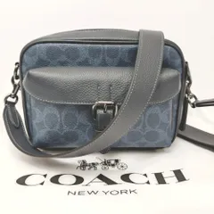 Dz803691 コーチ ショルダーバッグ ワーナー クロスボディ バッグ シグネチャー キャンバス CW217 QBN2V メンズ COACH 中古美品