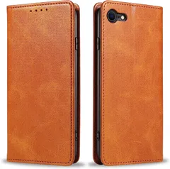 【W03】iPhone7／8 SE2 SE3対応 カート収納手帳型レザーケース