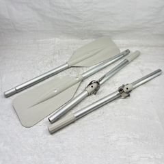 【未使用品】2分割式 オール アルミ製 ボート クラッチ付き 2本セット【266-10】