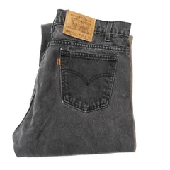 90's USA製 リーバイス Levi's 505 ブラックデニムパンツ (34×30) 黒 90年代 プエルトリコ製 旧タグ オールド オレンジタブ 1996年製 アメリカ古着 USED ビンテージ ヴィンテージ