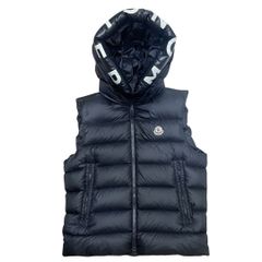 【美品:レディース】MONCLER ブラック ダウンベストXS MONCLER - MONCLER モンクレール ダウンジャケット/ダウンベスト