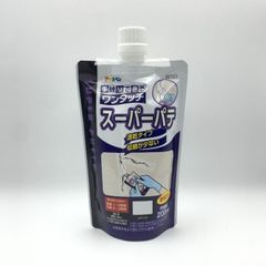 ◇679【新品】★1点★ アサヒペン 手絞りできる ワンタッチ スーパーパテ ホワイト W101 200ml 速乾タイプ ヘラ付き