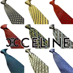 セリーヌ ハイ ブランド ネクタイ 古着 アクセサリー 小物 ワンポイント スーツ プレゼント ビンテージ VINTAGE 高級 総柄 シンプル 高級感 CELINE  p20/