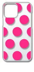 【新品未使用】iPhone13 Pro Max アイフォン13プロマックス クリア ハードケース ドット柄 水玉 (ピンク) スマホケース カバー cl-iphone13max-dotbig-01