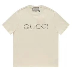 【今日特価】GUCCI リベットロゴ クルーネック T シャツ